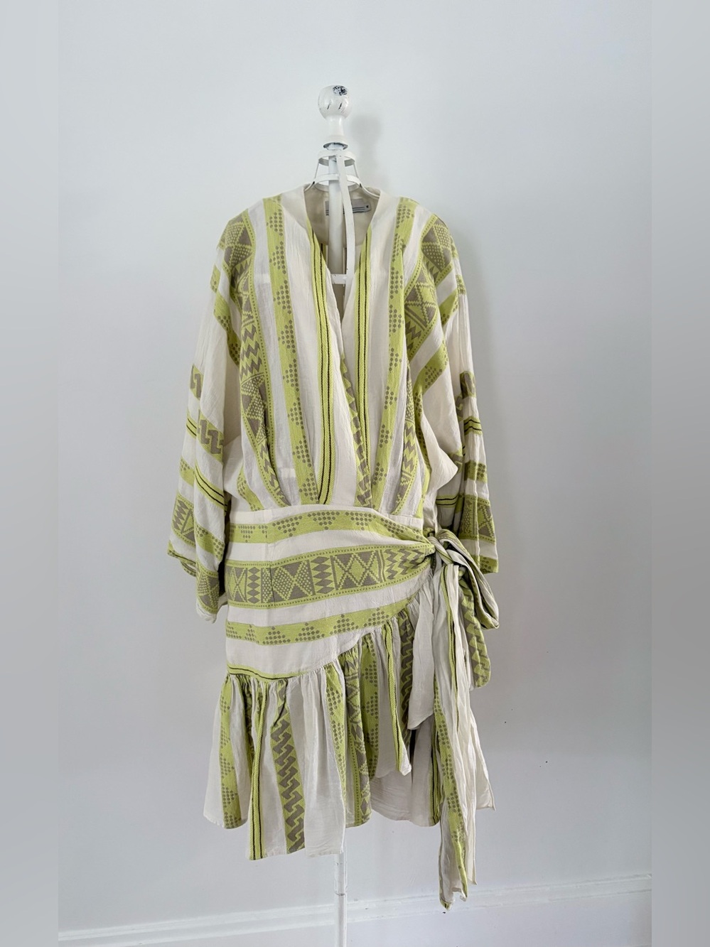 Anthropologie Devotion Twins Size Medium Green Wrap Dress